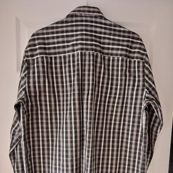 DN Di Nero Men's Long Sleeve Shirt Size XL Embellished Black Plaid Paisley READ - Picture 3 of 12